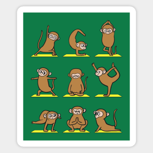 Monkey Yoga Magnet